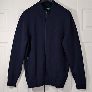 United Colors of Benetton Full Zip Jacket Blue Sweater Cardigan